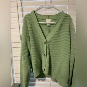 PISTACHIO GREEN AESTHETIC H&M SWEATER